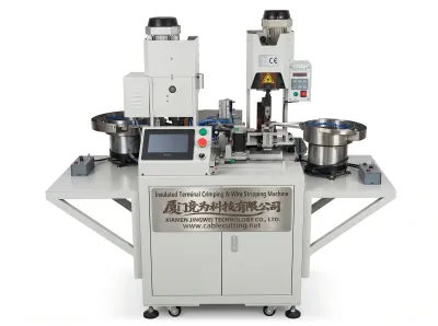 自動絶縁端子圧着機 両端同時圧着 生産性1200個/時 WPM-R8B