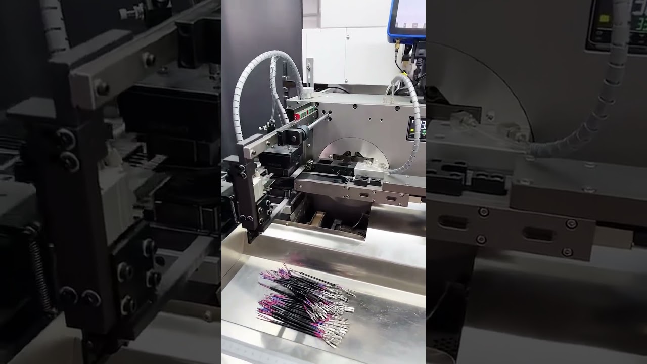 全自動カット・ストリッピング・はんだ付け・圧着機 #工場 #自動化