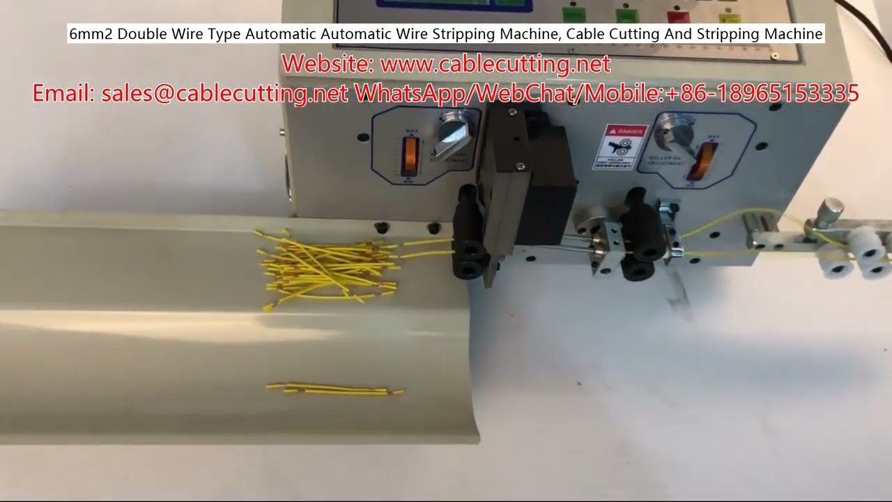 6mm²ダブルワイヤー自動電線剥離機 | 高精度ケーブル切断・剥離機
