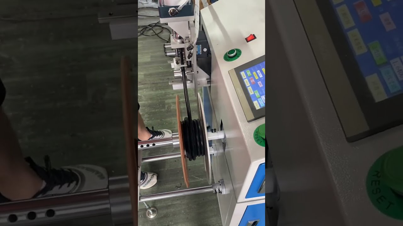【生産性向上】1mmワイヤー対応！床置型自動計数・横行・切断・巻線・コイリングマシン
