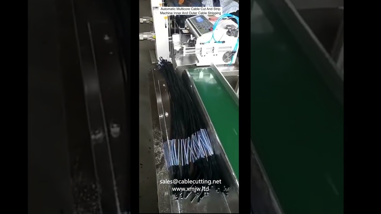 自動多芯ケーブル切断・被覆剥離機 | 内外被覆を同時処理