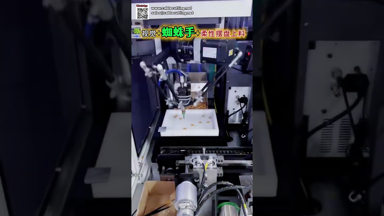 Smart Vision Robotic Arm Flexible Tray Feeding and Terminal Crimping Machine System - Shorts