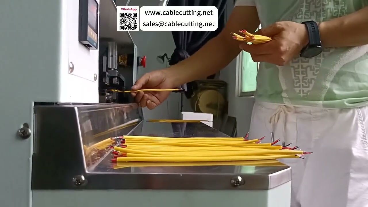 万能多芯ケーブルストリップ・はんだメッキ機 — 2-14芯ケーブル対応