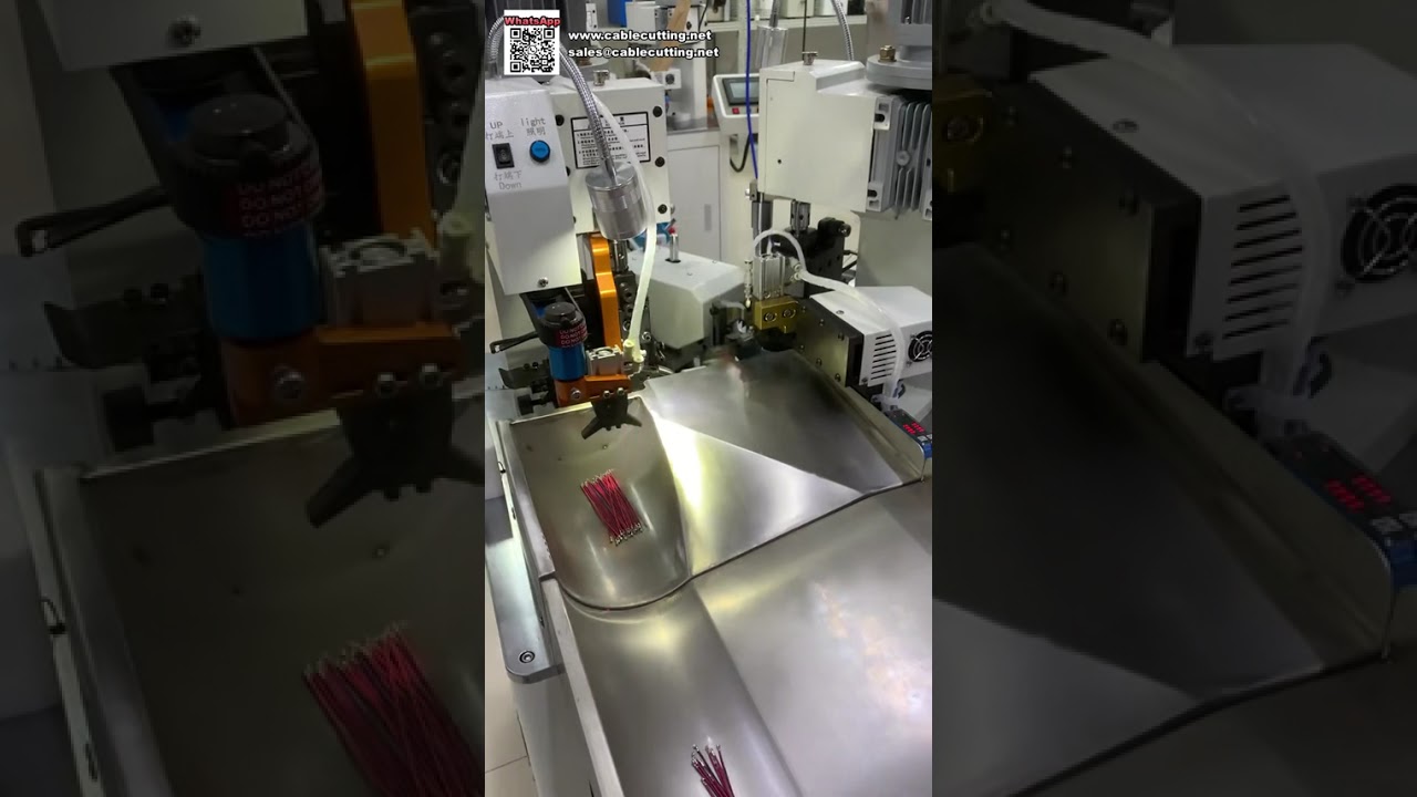 全自動ダブルヘッド端子圧着加工機 ワンクリック精密圧着